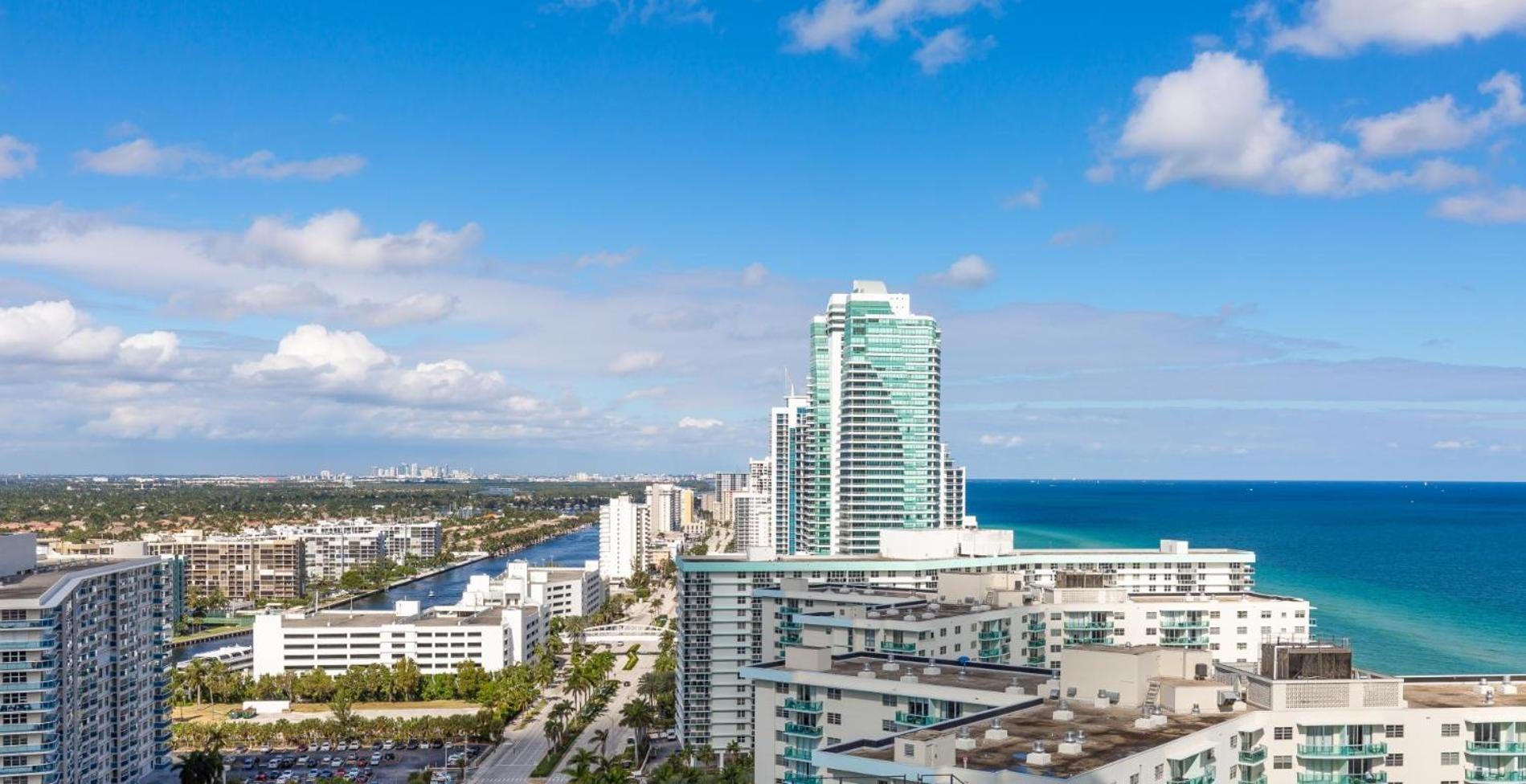 Ocean View 1 Bed On The Beach 19Th Floor Hollywood Hallandale Beach Kültér fotó